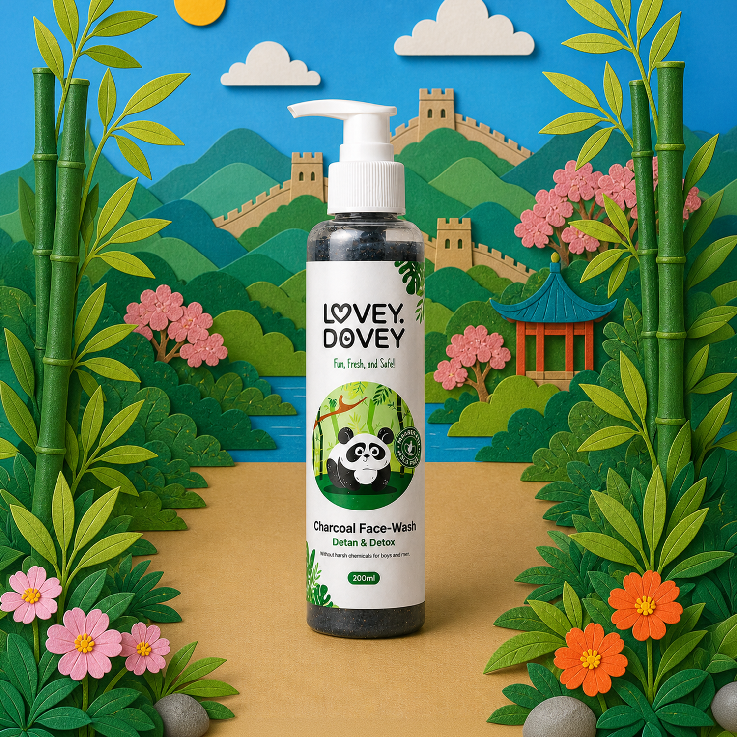Charcoal facewash de-tanning