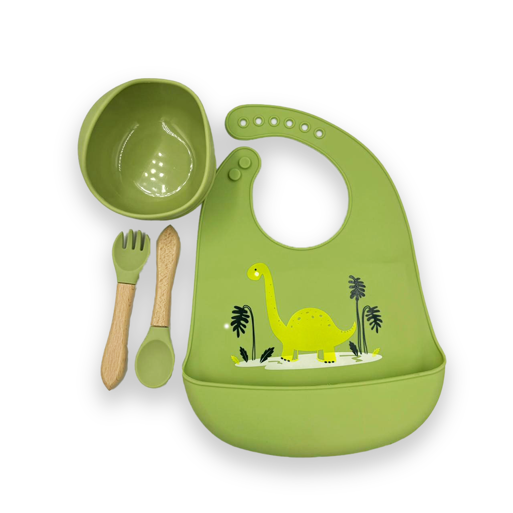 Baby Silicon Dino Feeding Set 🦕 on sale