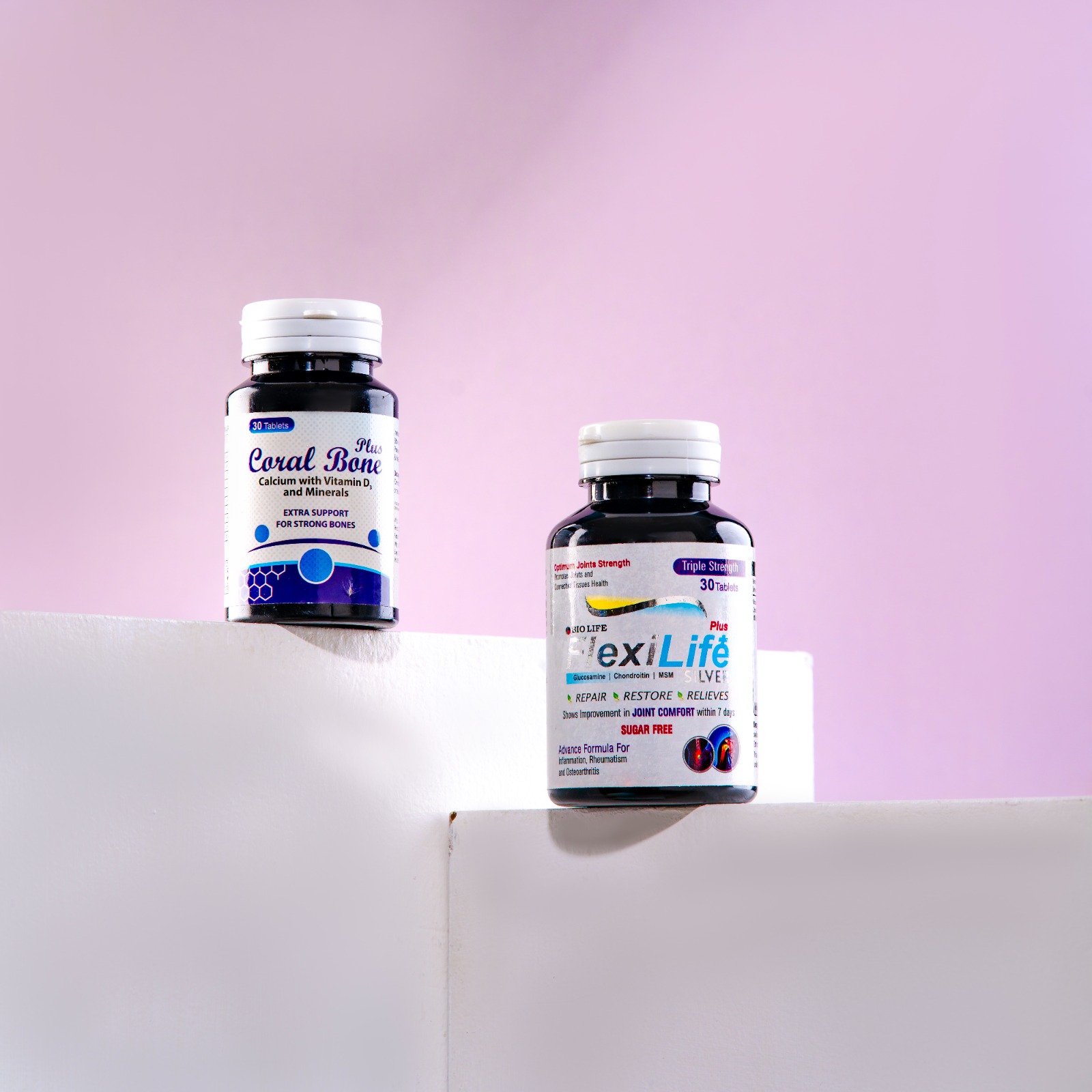 Coral Bone Supplement and FlexiLife Tablets (Pain Relief Deal)