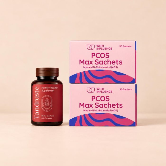 Pregnency Deal (2 Pcos Max Sachet Boxes & 1 Organic Fertility Booster)